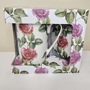 Floral Mug And Coaster Set NEW